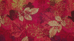 Fabric Hoffman Golden Leaves Purple Russet Orange 14″ x 25″ Fall Design $2.95