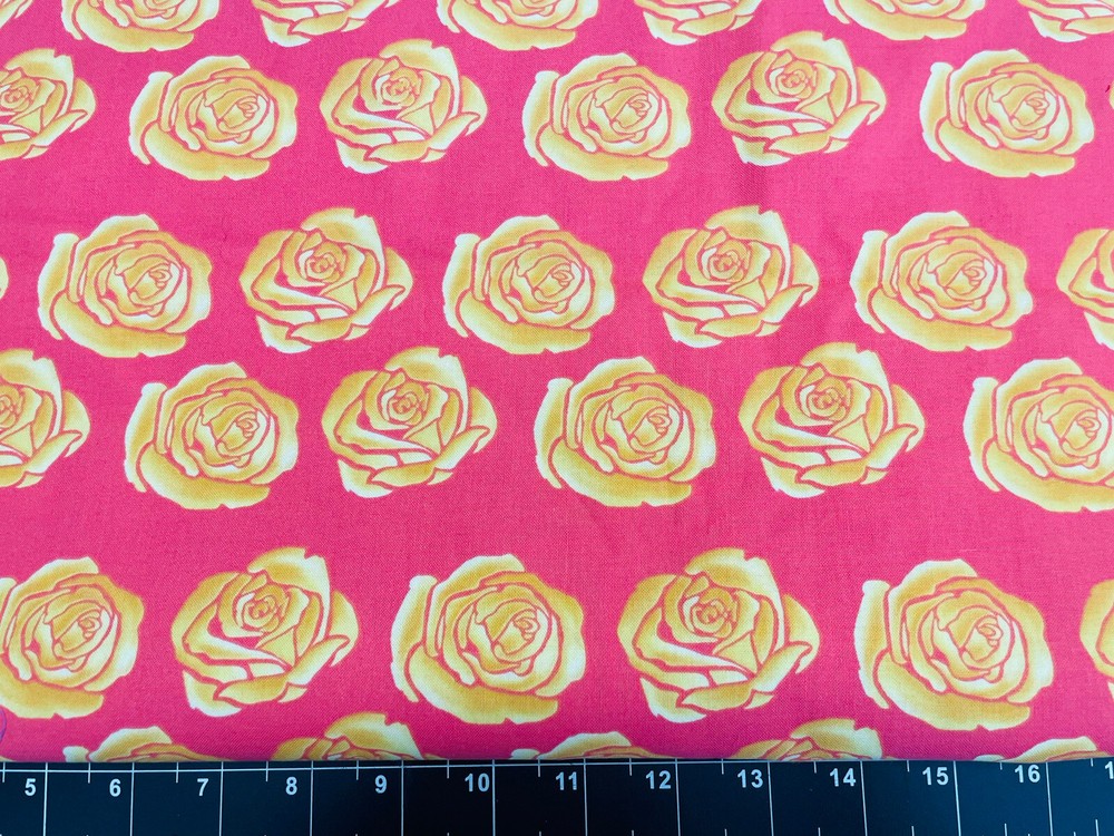 Tina Scrap Westminster Fibers Roses Flower Floral FABRIC 9″x21″ 100% COTTON
