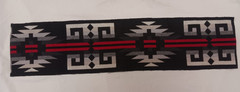 Pendleton Jacquard unnapped wool remnant 9″x 36 1/2″.