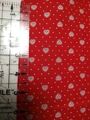 REMNANT Cranston Miniature Hearts Fabric Cotton Fabric Red Valentine’s 8 1/2″x9″