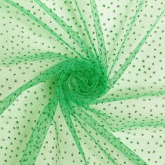 Sparkle Glitter Tulle Fabric Wedding Decoration Craft Event 60″ – Kelly Green