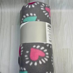 Joann Fabrics Lightweight Blizzard Fleece Gray with Multi Colors 2 Yards