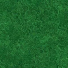 Laurel Burch Basics SWIRL DARK GREEN Tone-on-Tone Cotton Fabric By FQ – 1/4 YD