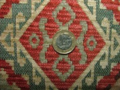 Rosso Kilim Chenille Fabric Curtain Upholstery Cushion Throws Footstool Use