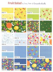 Moda FRUIT SALAD Charm Pack 100% Cotton 5-inch Precut Fabric Squares (42 pcs)