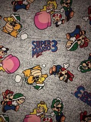 Super Mario Bros. 3 Cotton Fabric 1/2 Yard (18 By 44”) New