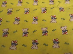 Cotton Fabric Petite Teddy Bears Tossed on Yellow Jo Ann 2yd 8″ x 44