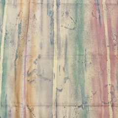 Vintage 1991 Margin Fabric 5.8 Yards 210×57 Watercolor Stripe Pastel Beach