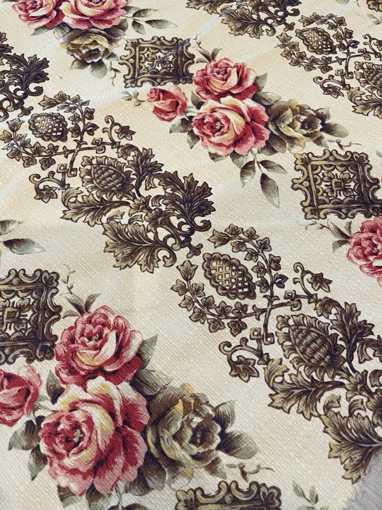 American Folk Fabric Historic Cotton 2006 KU-1006 Renaissance Rose 54” Wide