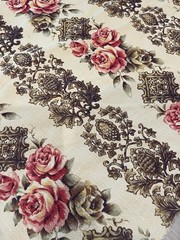 American Folk Fabric Historic Cotton 2006 KU-1006 Renaissance Rose 54” Wide