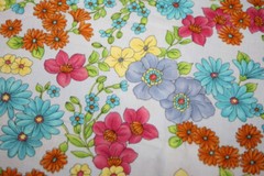 PRETTY FLORALS ON BLUE FROM MMFAB- 100% COTTON FABRIC