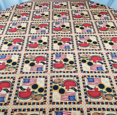 Debbie Mumm Americana Fabric Cats Watermelon American Flag Patriotic 1 Yard