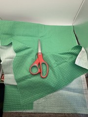Green Fabric Scrap Bag Bundle Remnants Cotton Crumb Quilt Squares Sewing Big Lot
