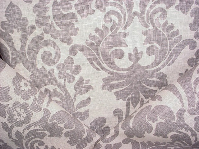 1-1/2Y Waverly Essence Dove Grey French Gothic Linen Print Upholstery Fabric