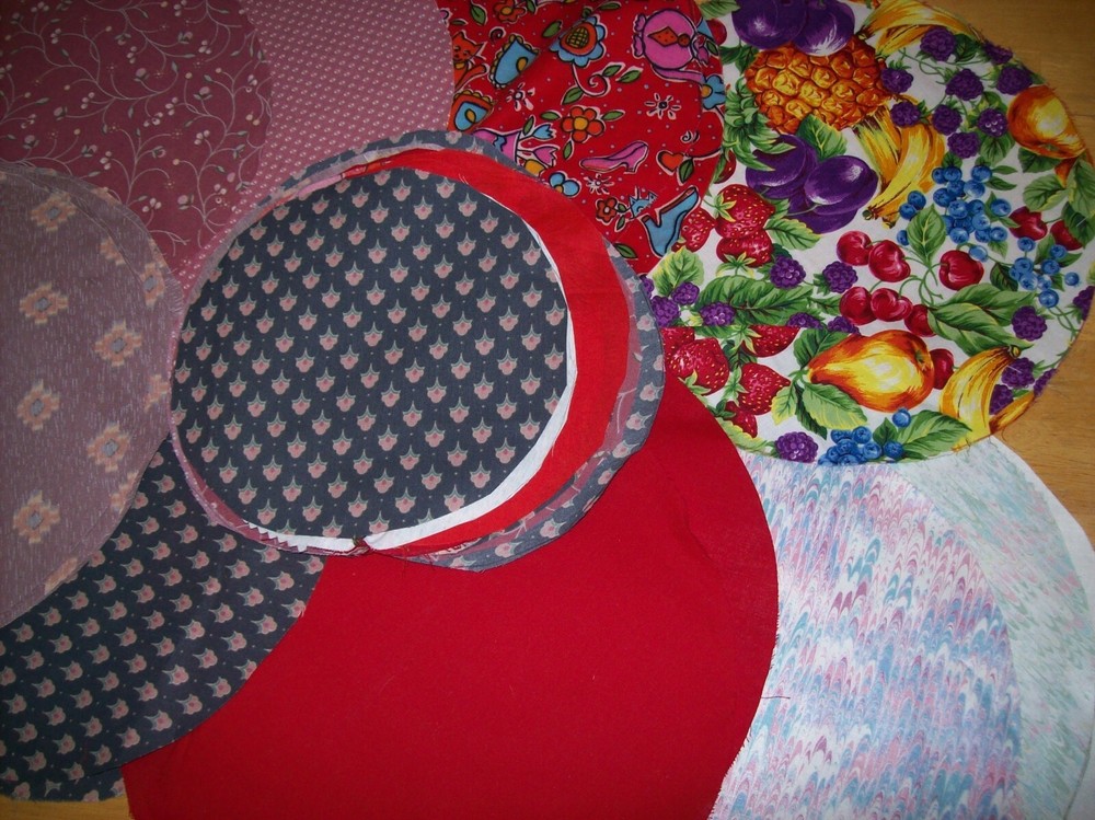 Fabric Circles Misc Patterns Two Sizes