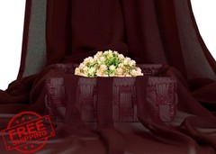 MDS-MEGADECORSUPPLY 25 YARD Burgundy Chiffon Fabric