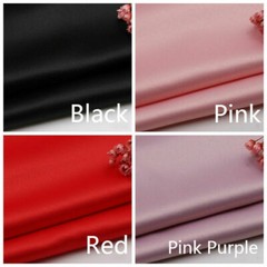 1M Satin Silky Fabric Solid Thick Cloth Wedding Evening Dress cloth Material DIY