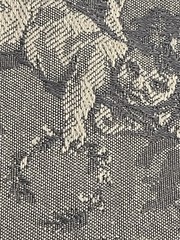 VTG Antique French Cherubs Damask Jacquard Interiors Fabric ~ Sage Olive Rare