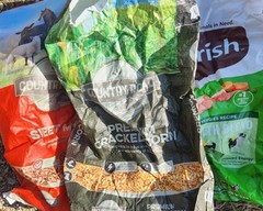 10 Empty Feed Bags Woven Plastic cat Grain Sheep Horse Cow Goat Livestock