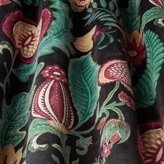 iLiv Velvet Curtain Fabric 2.3 Metres Cantaloupe Ebony Upholstery Cushion Blind