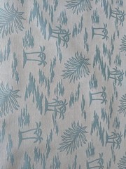 Tropical Palm Tree Island and Palm Leaf Pattern Upholstery Fabric 8 yards