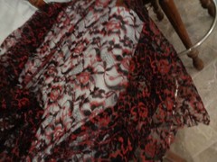 2 Pcs Black Red Lace Fabric 2 Yd with width 15 Inch & 1 1/2 Yd with 7 In width