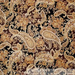 BonEful FABRIC FQ Cotton Quilt VTG Brown FOOTBALL Boy Old World Newspaper Sepia