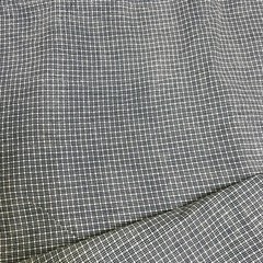 Cotton Fabric White Dark Blue Stripes Check Plaid 3 5/8 yards x 42″ Quilters