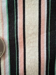 Blank Quilting Stripe 100% Cotton Fabric Pink Black Green 1 Yard x 42” Wide
