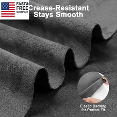 Premium Black Suede Fabric Wrap – 17X70 Inch Suede Wrap for Car Interior – Sel