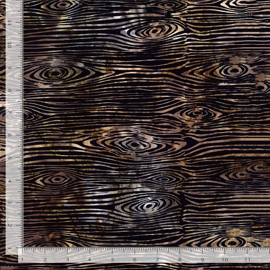 TONGA EMBER Batik Fabric | Wood Log Texture Brown | Timeless Treasures YARD
