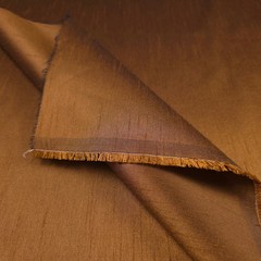 ANTIQUE BRONZE GOLD FAUX SILK POLY DUPIONI FABRIC 58″ DARK GOLD BLACK BATINA
