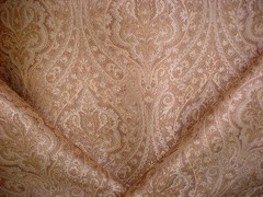 9-3/4Y 21180 Antique Gold Floral Paisley Scroll Brocade Upholstery Fabric