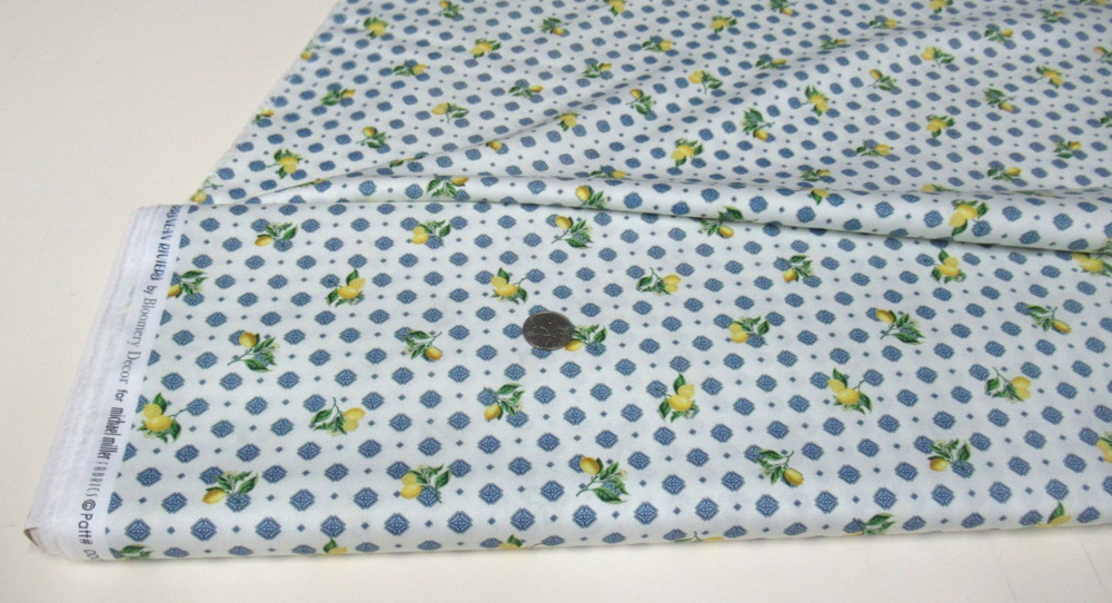 Michael Miller quilt-craft fabric LEMON & TILES crm 2 3/4 yds (ddc-11906)Riviera