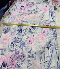 LILLY PULITZER Fabric Lot 2 Sea To Shining Sea 37”L x 19”W Canvas Panels 🩷💙