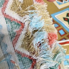 5 yds. X 42” Vintage Geometric Home Decor Fabric Vintage