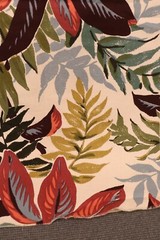 36″ L x 50″W Vintage Tropicana Hand Printed Fabric Large Tropical Flower Leaf