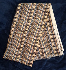 Timeless Treasures Mirage Tan Beige Black Wavy Stripe Cotton Fabric 2 Yards