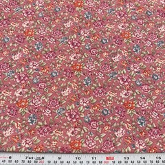 Vintage Florals on Dusty Rose Marcus Brothers Textiles Cotton by the HALF YARD