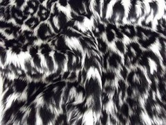 Animal Fun Faux Fur Fabric Material – SNOW LEOPARD