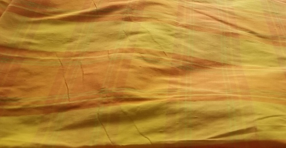 Golden Yellow Plaid Silk Shantung!! Gorgeous for all kinds of formal wear!