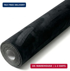 Hiksuky Premium Microfiber Suede Wrap 17″×59″ – Self-Adhesive Faux Suede Fabric
