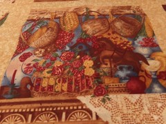 23″ x 44″ VINTAGE “COUNTRY HOME” PANEL by ANNA KRAJESKI COLORFUL COTTON NEW #779