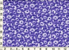 Dark Purple Daisy Flowers on Dark Purple Quilting Sewing Fabric by Yard #228