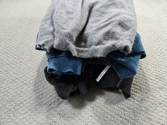 Cashmere Sweater Lot Five Damaged Recycle Flaw Material Scrap Fabric Blue Gray