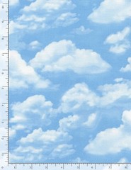 Nature Fabric | Route 66 Sky Cloud Texture Blue White | Timeless Treasures YARD