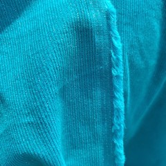 4.25 Yds Corduroy Fabric 100% Cotton 153×43 Aqua Blue Green Teal Silver Metallic
