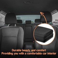 Suede Headliner Fabric Black 98 x 60 Inches with 4mm Thick Foam Backed