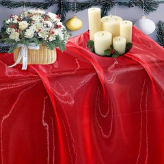 100 Yards Sheer Organza Fabric Roll – Wedding Party Decor, Craft & Sewing – Red