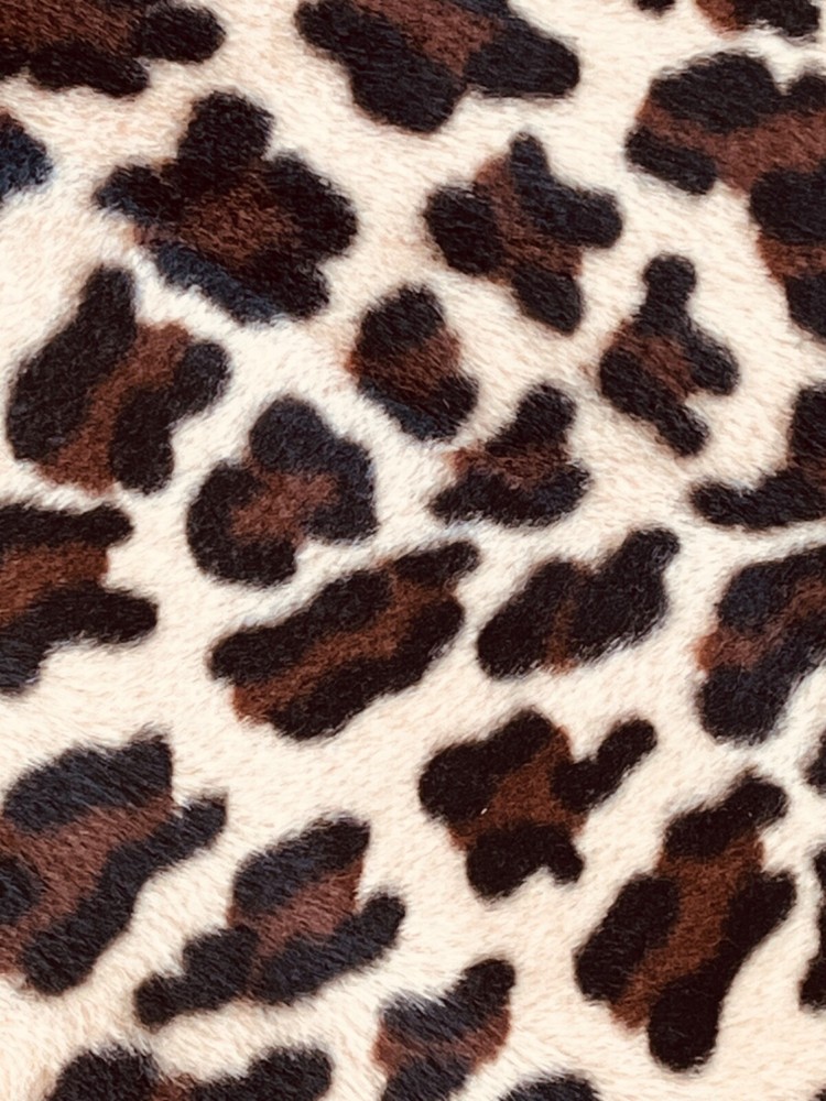 Fabric Remnant Leopard Print Polyester Fabric Pillows Cushions Pet Bed 64″x28″